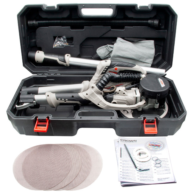 صنفرة حوائط و أسقف كراون 750 وات اضاءة 360 درجه 8 بوصه شنطه بلاستيك موديل CROWN CT13608L BMC