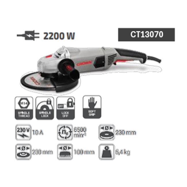 صاروخ قطعيه كراون 9 بوصه 2200 وات موديل CROWN – CT13070